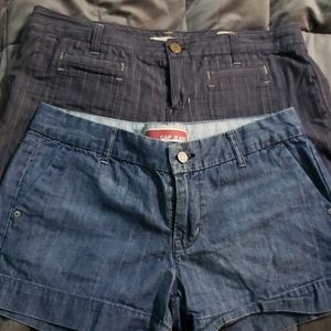 Gap jean shorts 2 pairs size 6